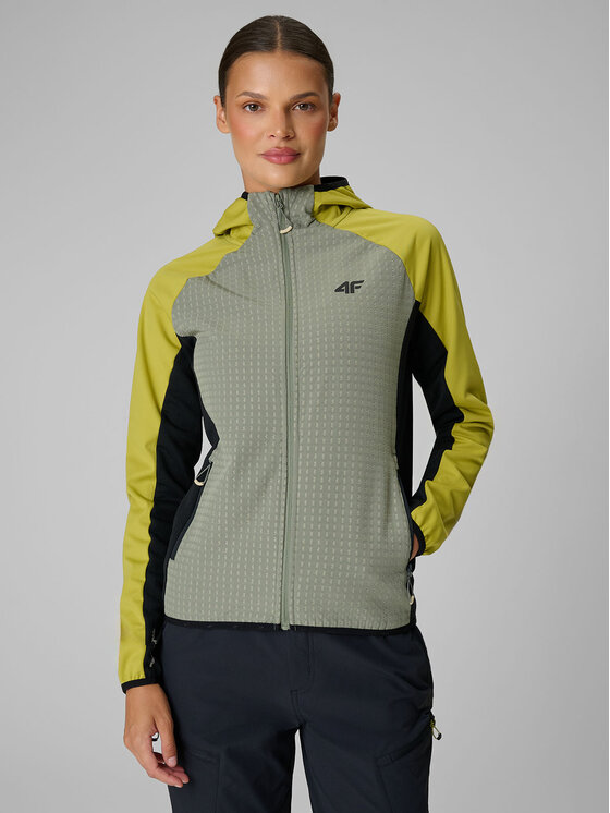 4F 4F Kurtka przejściowa INBETWEEN TRAIL Khaki Regular Fit