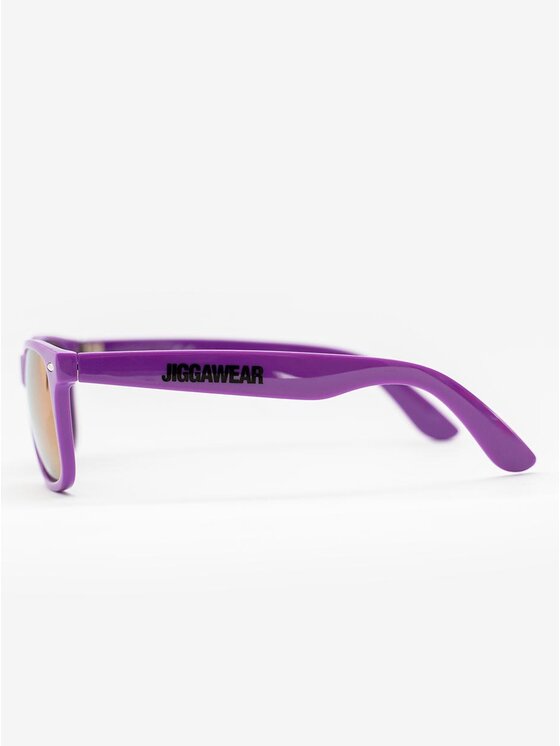 Jigga Wear Jigga Wear Okulary przeciwsłoneczne Okulary Przeciwsłoneczne Wayfarer Fioletowe / Złote Lustro Jigga Wear Z Filtrem UV 400 Name uni Fioletowy