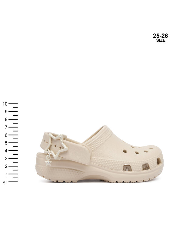 Crocs Crocs Klapki Classic Star Buckle Clog 214369 Beżowy jasny