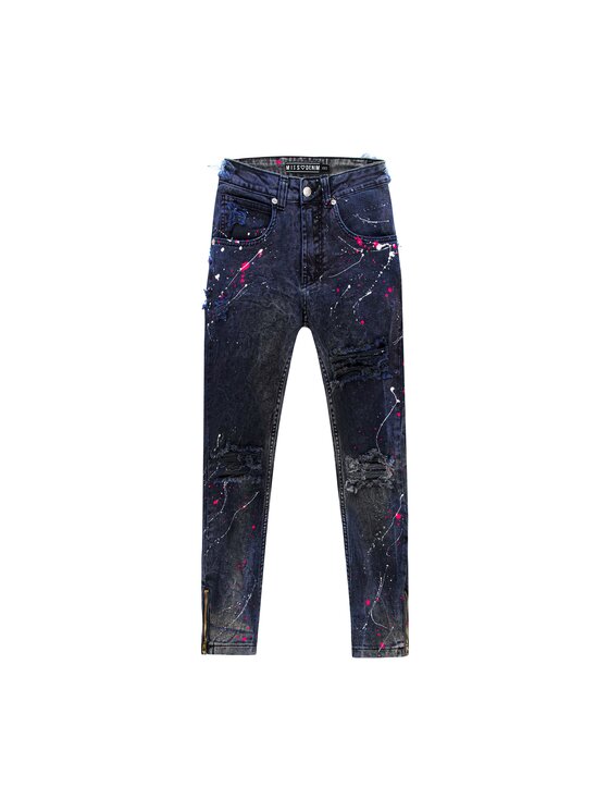 MissDenim MissDenim Jeansy Zip Leg Szary Skinny Fit