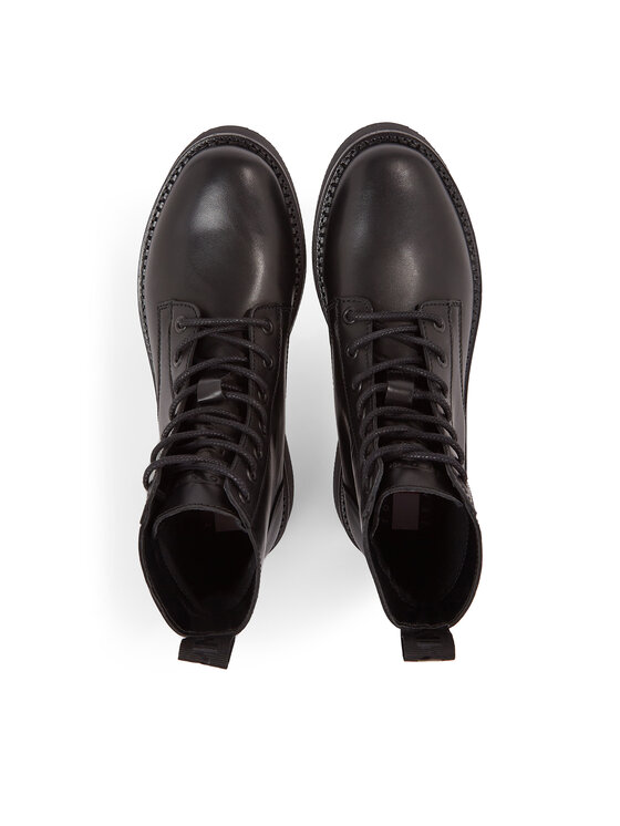 Flat lace up boots discount