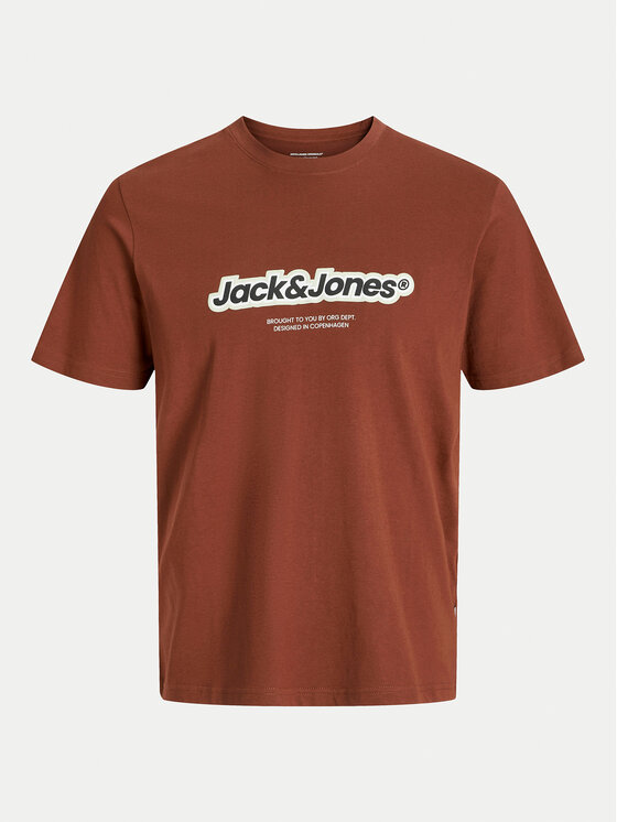 Jack&Jones Jack&Jones T-shirt Vesterbro 12265740 Smeđa Relaxed Fit