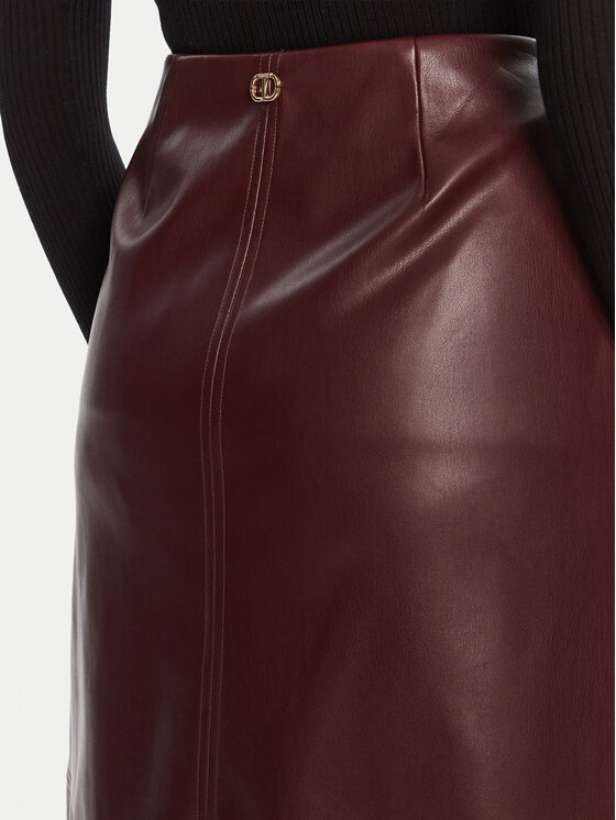 TWINSET TWINSET Krilo iz umetnega usnja 252TP2233 Bordo rdeča Regular Fit