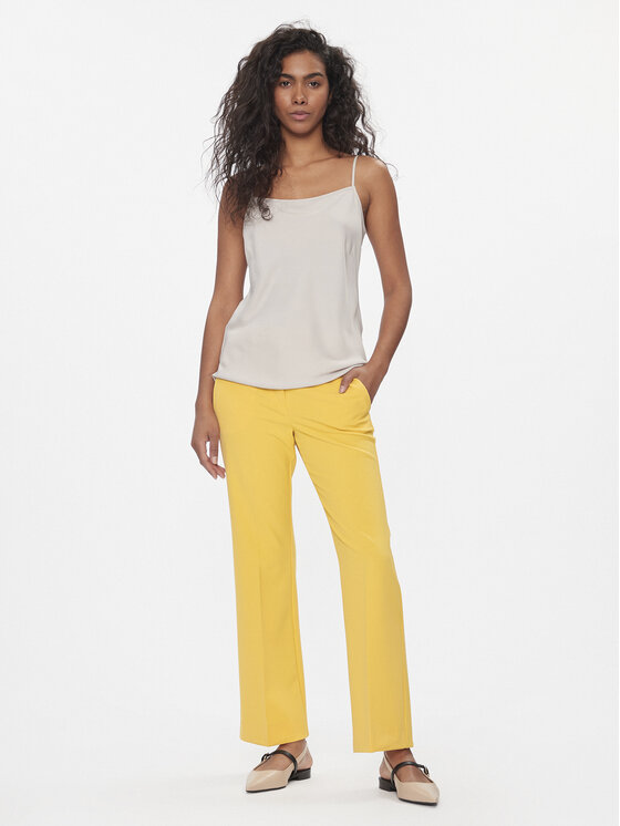 Marella Marella Riidest püksid Child 2413131061200 Kollane Regular Fit