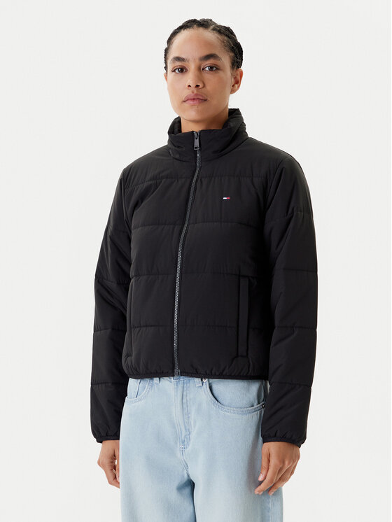 Tommy Jeans Tommy Jeans Bunda pro přechodné období DW0DW20958 Černá Regular Fit
