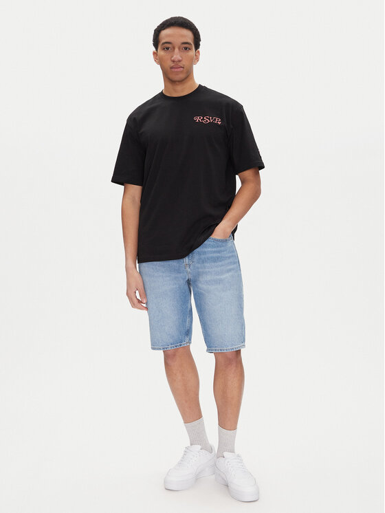 Fila Fila Marškinėliai Lengeweg FAM0907 Juoda Regular Fit