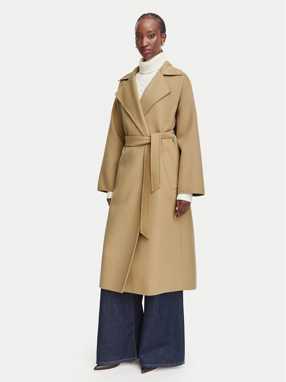 Weekend Max Mara Vuneni kaput Operoso 2625016011 Svijetlo smeđa Regular Fit