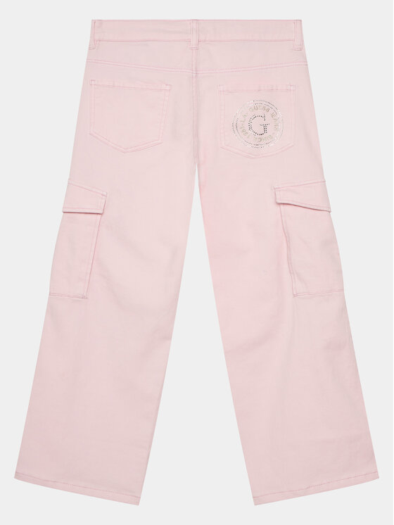 Guess Guess Hlače J4RB14 WEHD0 Ružičasta Relaxed Fit