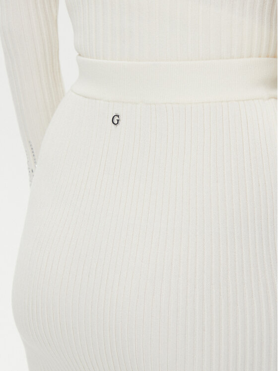 Guess Guess Ravno krilo W5RD83 Z2Y50 Écru Slim Fit