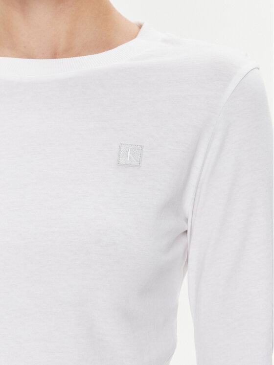 Calvin Klein Jeans Calvin Klein Jeans Bluză Embro Badge J20J222884 Alb Regular Fit