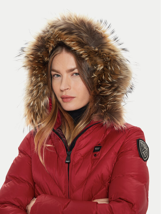Blauer Blauer Pehelykabát 24WBLDC03051 Piros Regular Fit