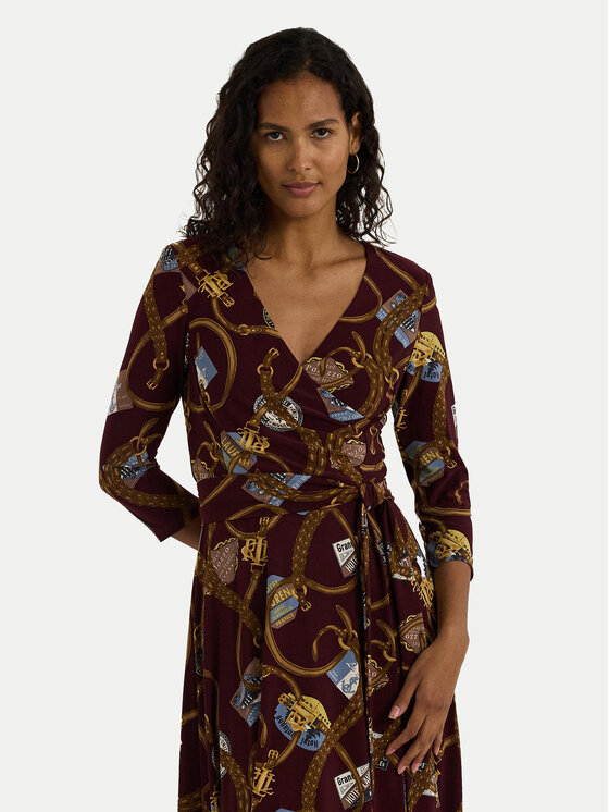 LAUREN RALPH LAUREN LAUREN RALPH LAUREN Vsakodnevna obleka 250951440001 Bordo rdeča Slim Fit