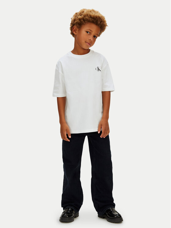 Calvin Klein Jeans Calvin Klein Jeans Tricou Bridge LVCKSJA05B Alb Regular Fit
