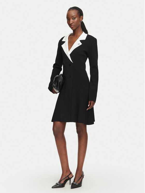 KARL LAGERFELD KARL LAGERFELD Koktel haljina B3W13038 Crna A-Line Fit