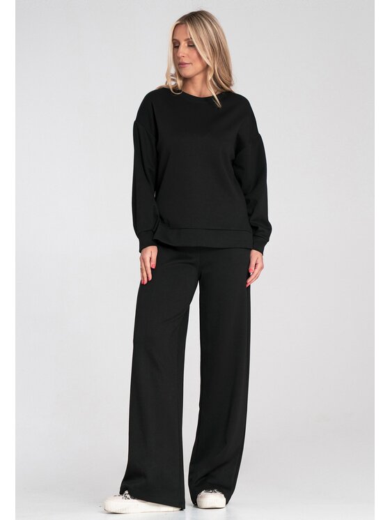 FIGL FIGL Mikina M1203 Černá Regular Fit