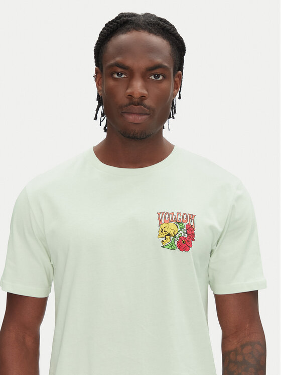 Volcom Volcom T-Shirt Tooflow A3512551 Zielony Classic Fit