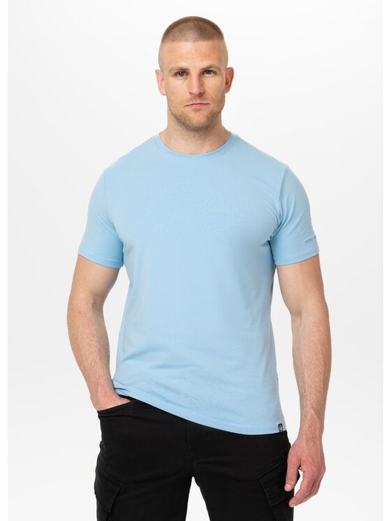 PITBULL PITBULL T-Shirt MINIMAL Niebieski jasny Regular Fit