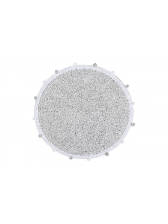 Lorena Canals Lorena Canals Dywan dziecięcy Dywan Bawełniany Bubbly Light Grey Ø120 Szary