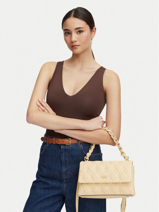 Guess Geantă Maxine HWQG97 33200 Galben deschis