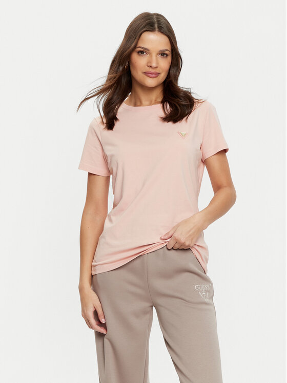 Guess Guess T-Shirt V4YI09 J1314 Różowy Oversize