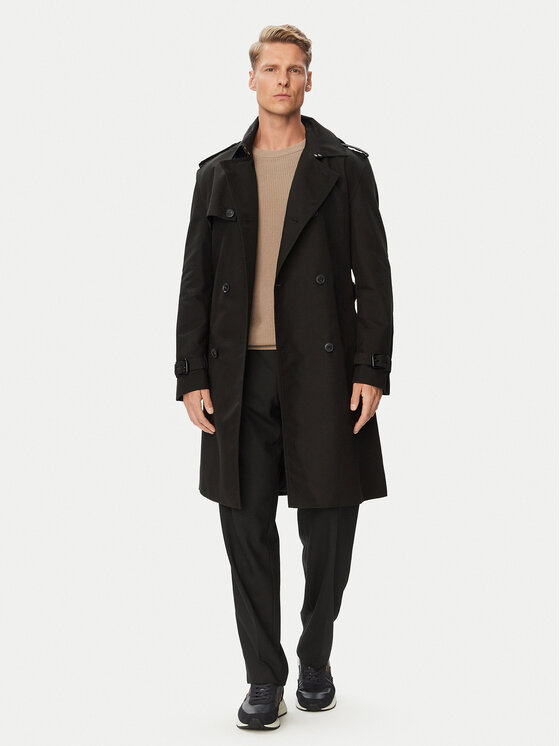 HUGO HUGO Trench Maluks2631 50561651 Crna Regular Fit