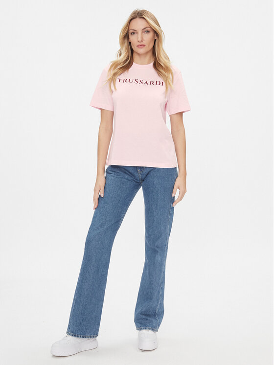 Trussardi Trussardi T-Shirt 56T00592 Różowy Regular Fit