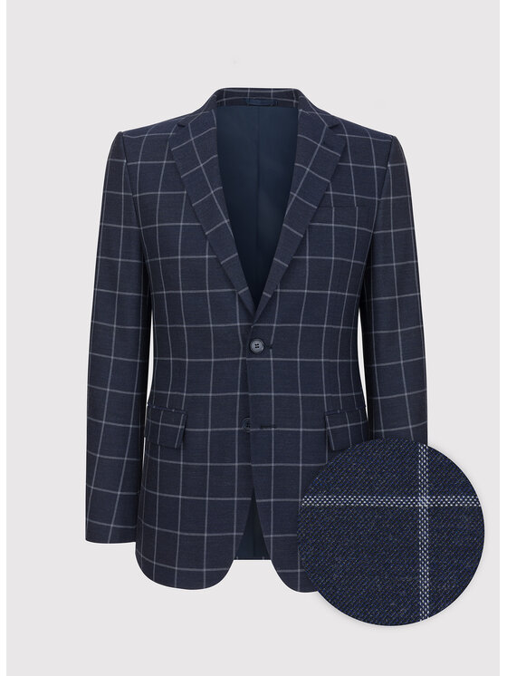 Pako Lorente Pako Lorente Marynarka P23WF-3X-002 Granatowy Slim Fit