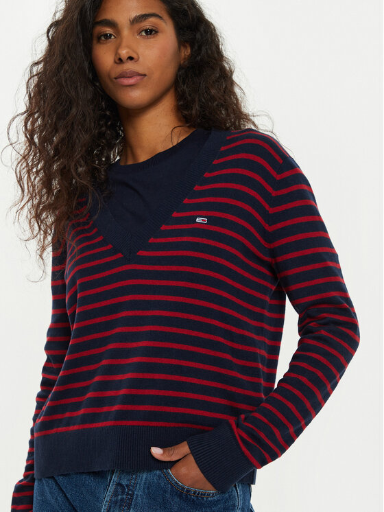 Tommy Jeans Tommy Jeans Svetr Essential DW0DW18670 Barevná Regular Fit