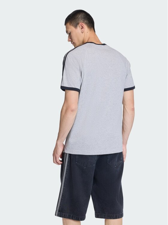 adidas adidas T-Shirt 3-Stripes Szary Regular Fit