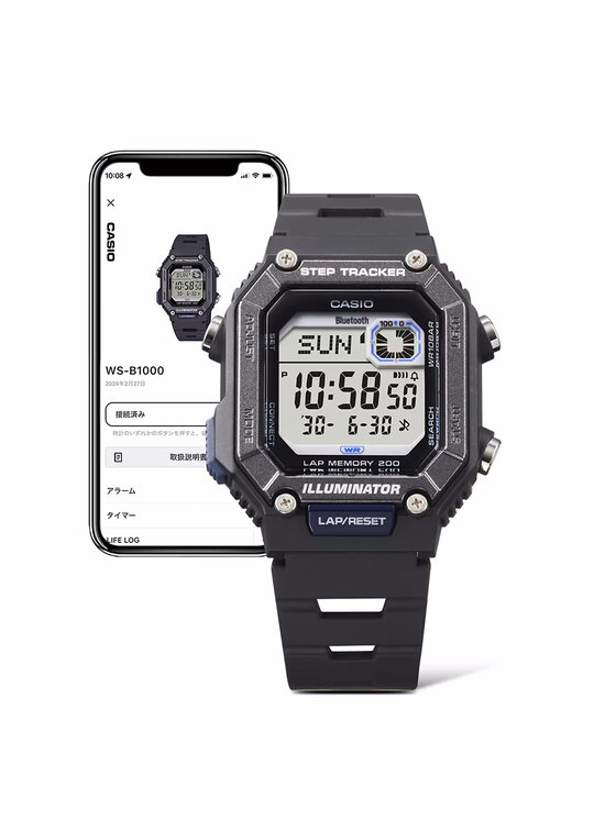 Casio Casio Ρολόι WS-B1000-1AVEF Μαύρο