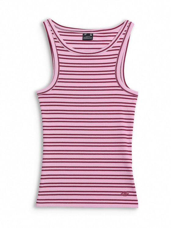 4F 4F Top COURT SOCIETY Różowy jasny Slim Fit