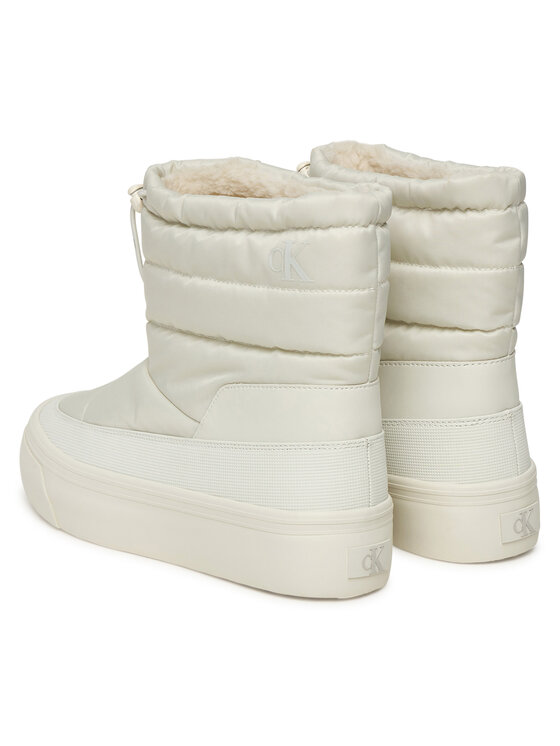 Calvin Klein Calvin Klein Cizme de zăpadă Vulc Flatf Snowboot Nylon Mix Mg YW0YW01977 Alb