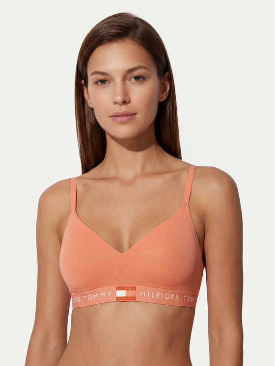 Tommy Hilfiger Tommy Hilfiger Reggiseno Bralette Heritage Moulded Push-Up Bralette UW0UW05715 Arancione