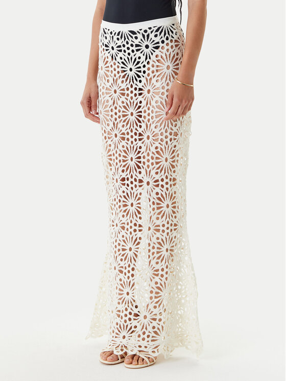NORMA KAMALI NORMA KAMALI Maxi suknja ST125SCRP02840 Bež Slim Fit