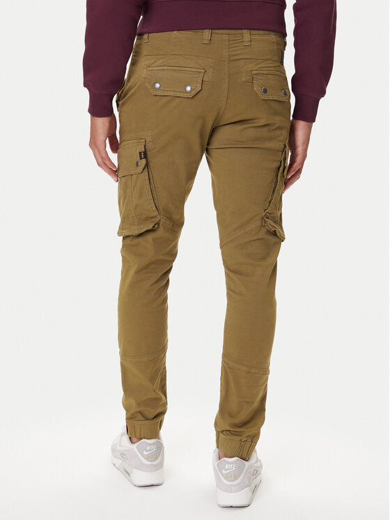 Alpha Industries Alpha Industries Kalhoty z materiálu AI.126215-11-32 Khaki Slim Tapered Fit