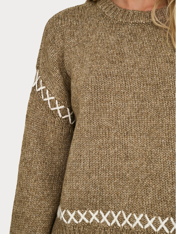 ONLY ONLY Sweter Amanda 15330089 Brązowy Regular Fit