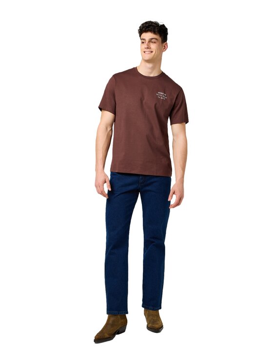 Wrangler Wrangler T-Shirt 112371490 Brązowy Regular Fit
