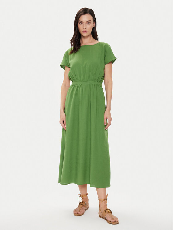 United Colors Of Benetton United Colors Of Benetton Poletna obleka 4ENBDV097 Zelena Regular Fit