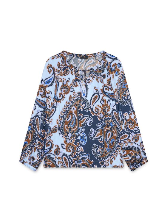 Fiorella Rubino Fiorella Rubino Bluzka 2013T002388N0R4 Niebieski Regular Fit
