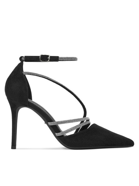 Pantofi cu toc subțire DeeZee AJ-1932 Negru