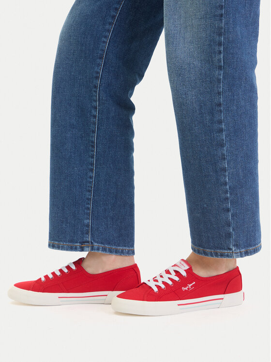 Pepe Jeans Pepe Jeans Kedai Brady Basic W PLS31287 Raudona