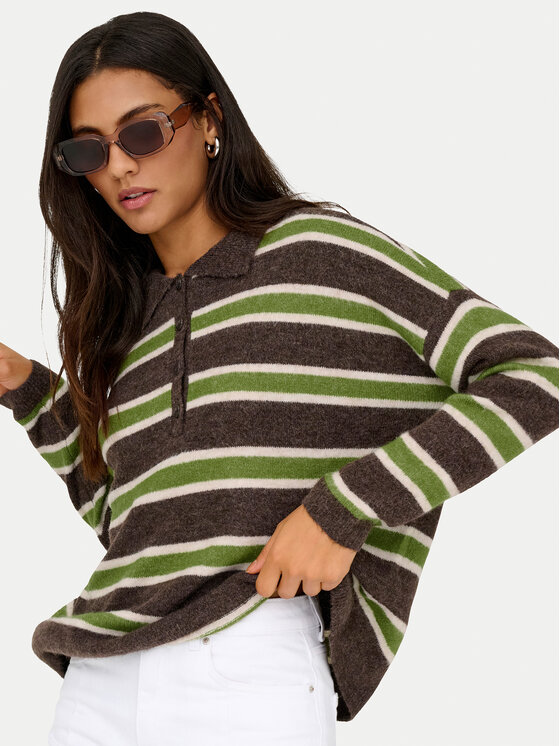 ONLY ONLY Пуловер Talio 15358606 Сив Regular Fit