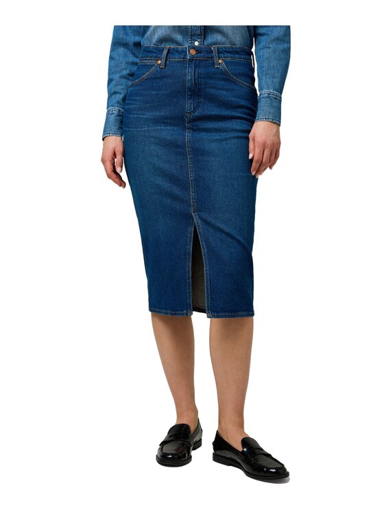 Wrangler Wrangler Spódnica 112371161 Niebieski Regular Fit