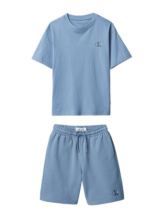 Calvin Klein Jeans Calvin Klein Jeans Set T-Shirt und Shorts LVCKSJI20B Blau Regular Fit