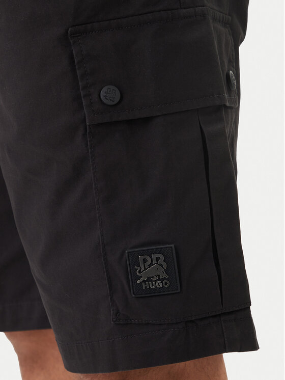 HUGO HUGO Auduma šorti Gregry 50559604 Melns Slim Fit