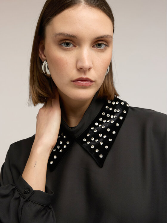 Motivi Motivi Blusa 2077Q001984N033 Nero Regular Fit