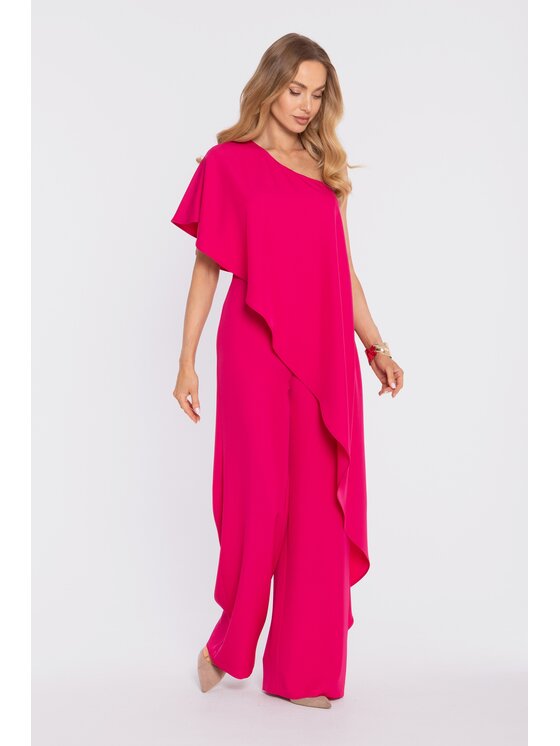 Made of Emotion Made of Emotion Kombinezon M917 Różowy Wide Leg
