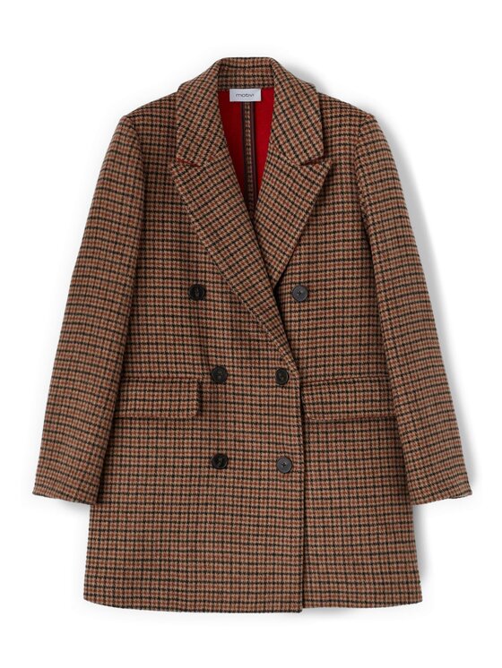 Motivi Motivi Cappotto R246W000150N0V2 Marrone Regular Fit