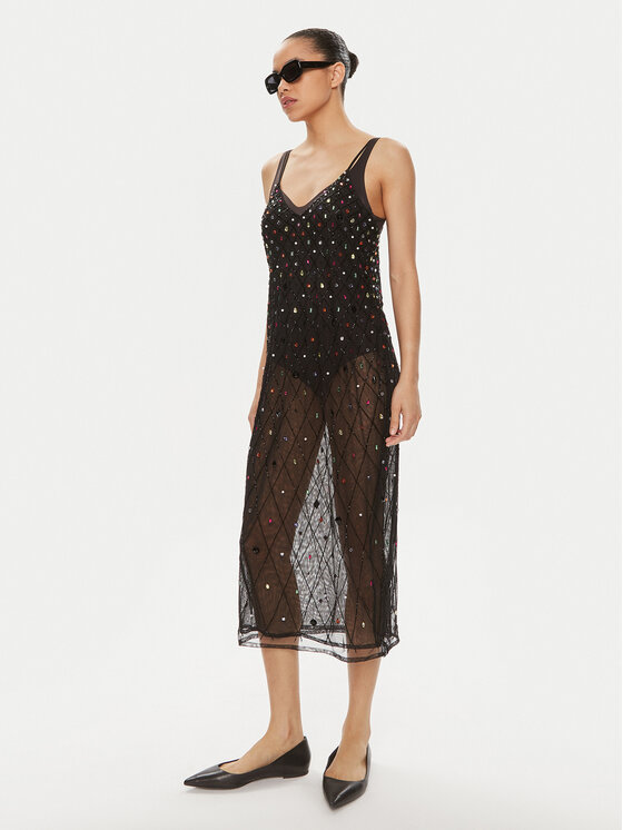 One Teaspoon One Teaspoon Sukienka koktajlowa Stellar Jewel 26342 Czarny Regular Fit