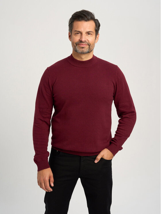 Willsoor Willsoor Sweter 71415 Bordowy Regular Fit